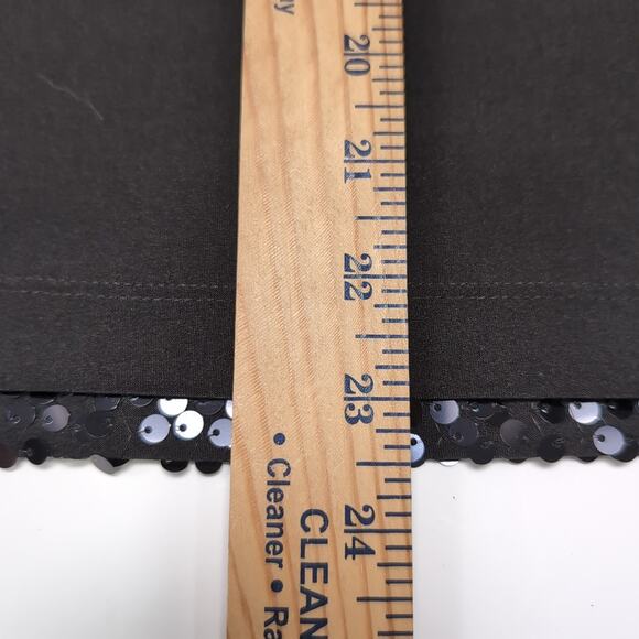 Covington Sequin Front Tank Top Blouse Womens Size L Black Holiday Party Sparkle - Picture 11 of 11